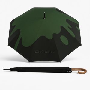 Eleganter Stockschirm mit Träger – Green Drop – Sapor Design